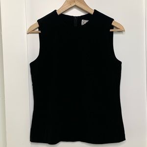 Vintage Carlisle Black Sleeveless Dress Top